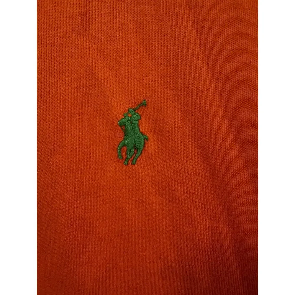 Polo Ralph Lauren Classic Fit Orange Polo Shirt Men’s Size S 100% Cotton